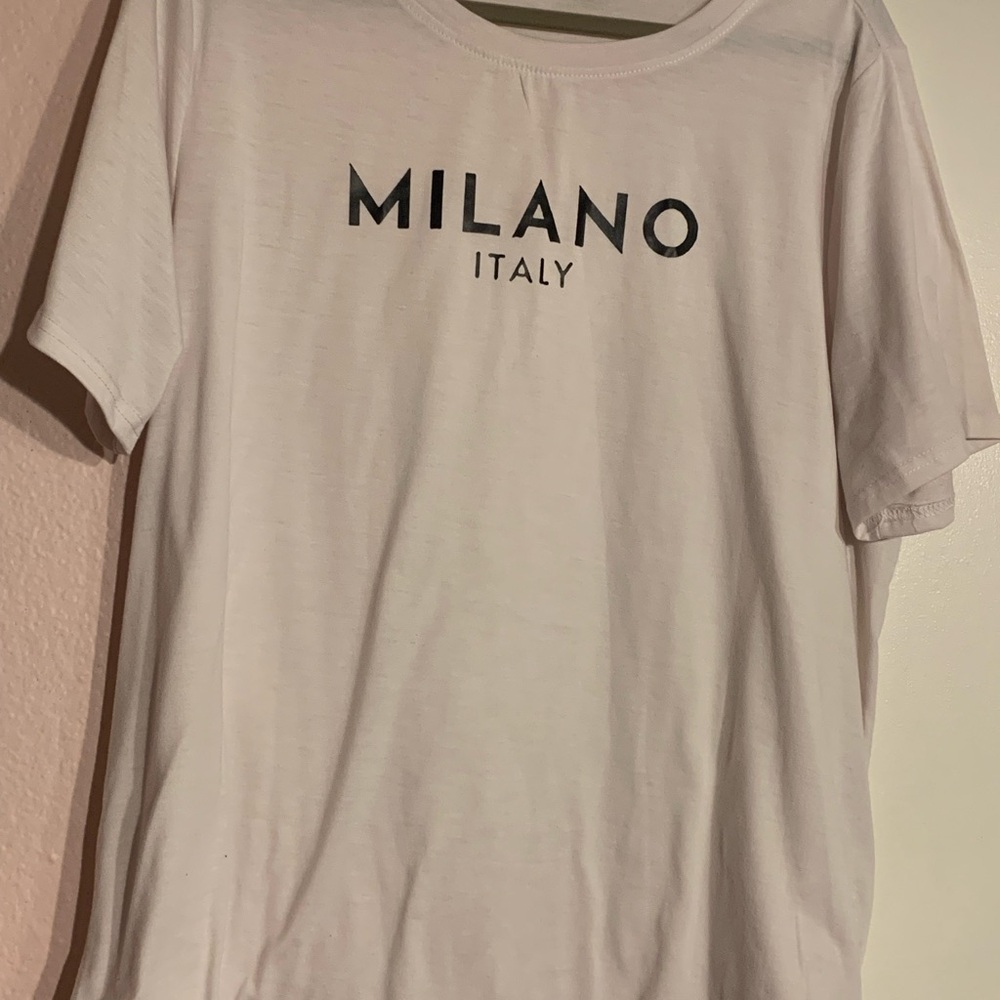 SHEIN White Milano Graphic Tee